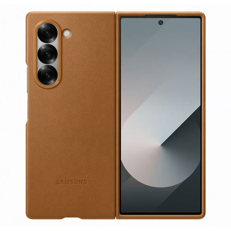 SAMSUNG EFVF956PAEGWW FOLD 6  VEGAN LEATHER CASE BROWN