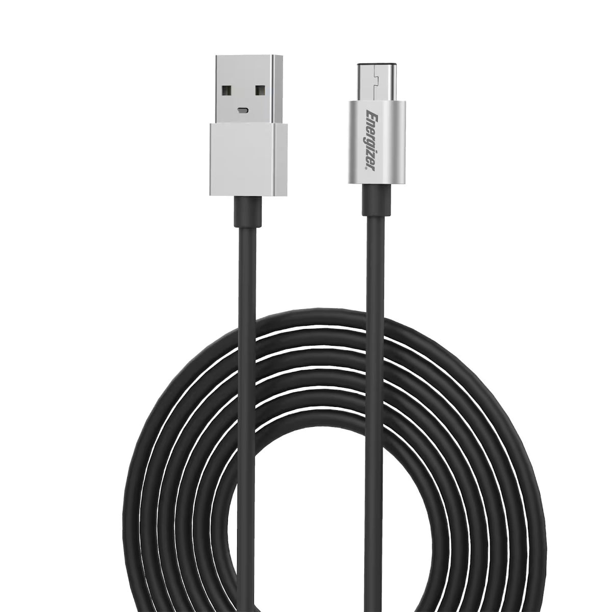 ENERGIZER Cable USB-C Braided & Metal 2M Silver