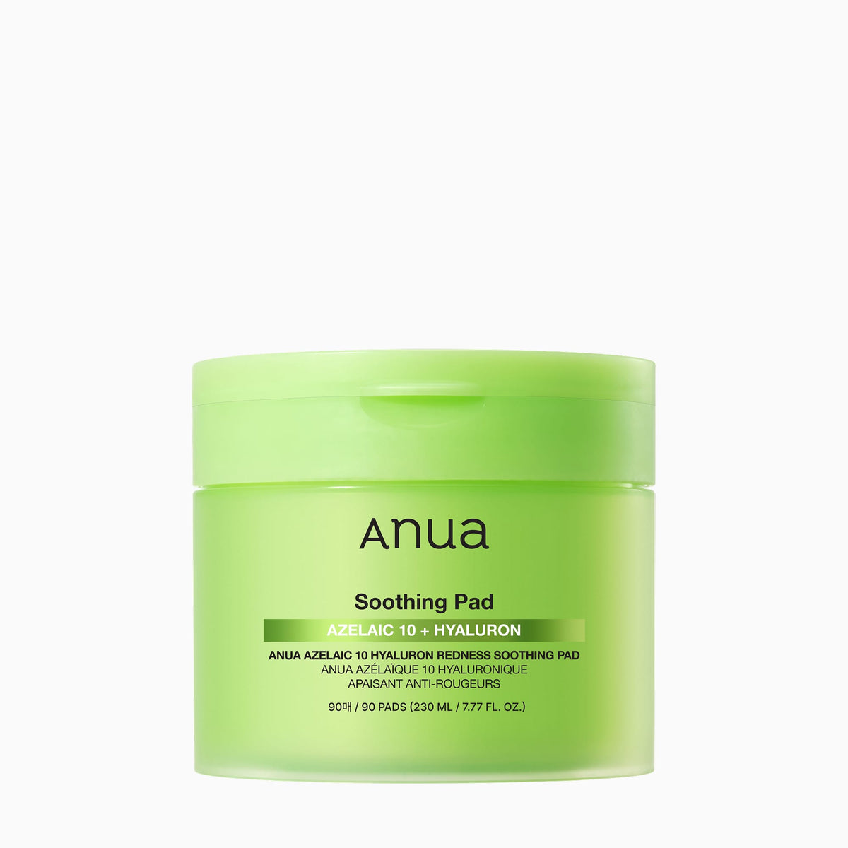 SOOTHING PAD AZELAIC 10 + HYALURON ANUA AZELAIC 10 HYALURON REDNESS SOOTHING PAD Anua Soothing Pad AZELAIC 10+ HYALURON 90매/90 PADS (230 ML/7.77 FL. OZ.)
