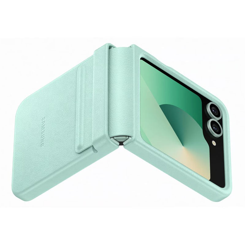 SAMSUNG EFVF741PMEGWW FLIP 6  FLAP VEGAN LEATHER CASE  MINT