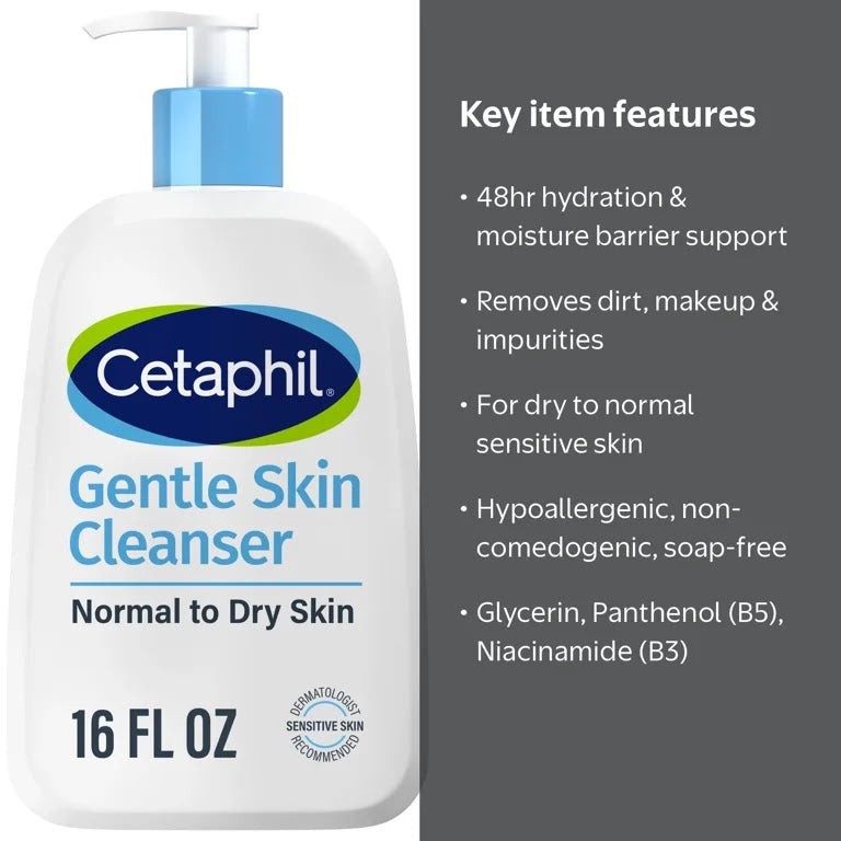 Cetaphil Moisturizing Lotion — for Sensitive Skin — Hydrating Face Moisturizer