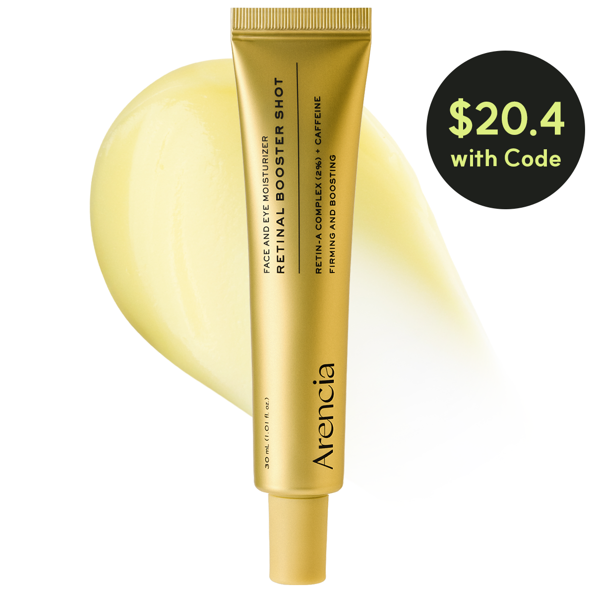 Arencia FACE AND EYE MOISTURIZER NAD+ BOOSTER SHOT NAD COMPLEX (5%)+ RESVERATROL REVITALIZING AND BOOSTING