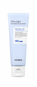 Ultra-Light Invisible Sunscreen Witch Hazel + Aloe + Hyaluronic Acid Amazing Lightness! A sheer and transparent formula absorbs quickly without any white cast, providing a refreshing finish for hydrating sunscreen. 50 mL/1.69 fl. oz.