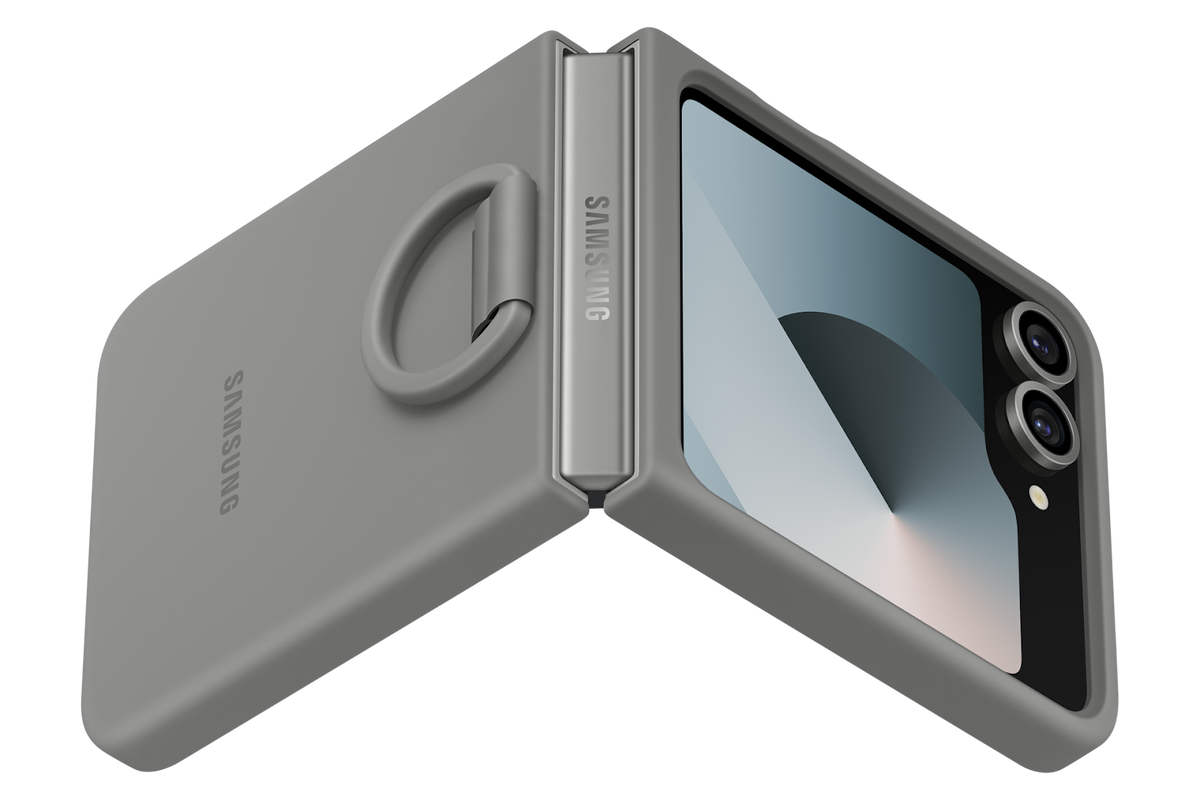SAMSUNG EFPF741TJEGWW FLIP 6  SILICONE CASE WITH RING GRAY
