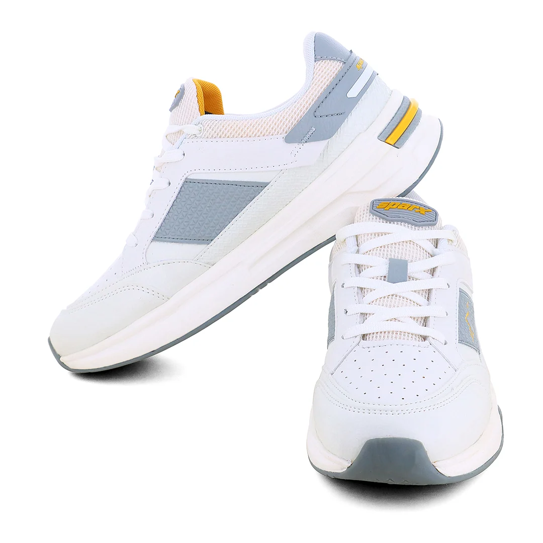 Sparx SM 1104 Men's Sports Shoes - P White Yellow