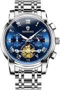 BINBOND MENS WATCH Silver blus
