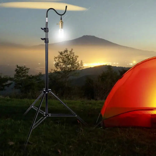 2m Folding Telescoping Camping Light Tripod Stand
