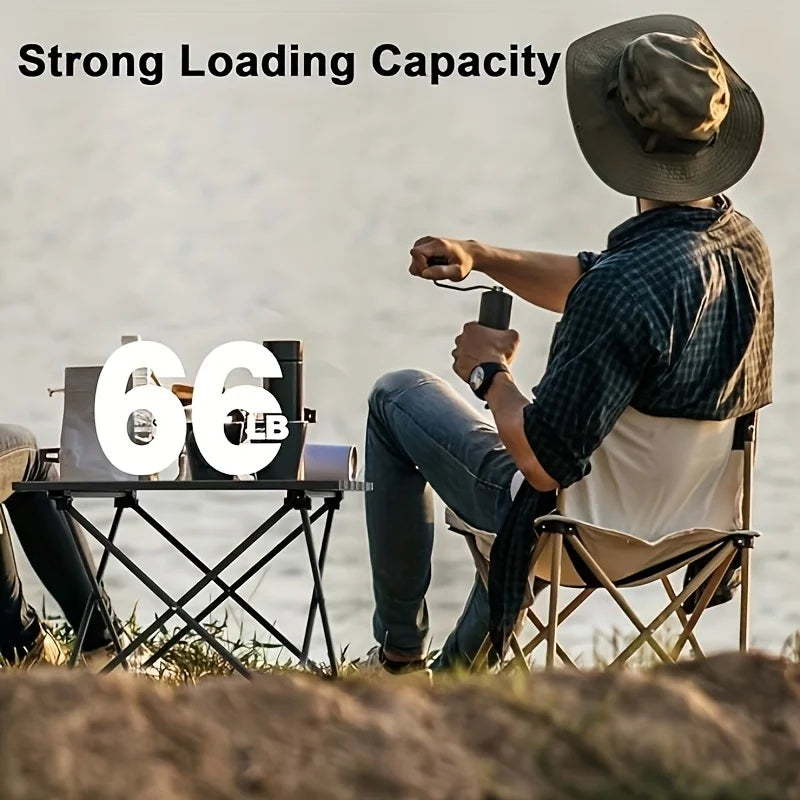 1pcSmall Portable Folding Stainless Steel Multifunctional Outdoor Camping Side Table for Beach Picnic BBQ Hiking Boating Cooking