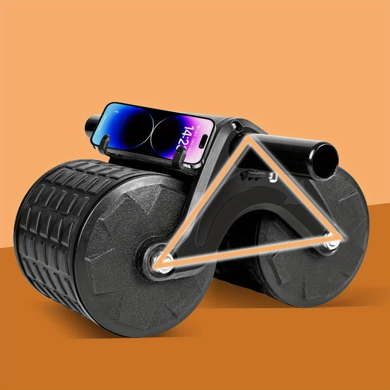 2-in-1 Dual Wheel Abdominal Exercise Roller Non-slip Stable Fitness Equipment Home Gym Belly Shaping Core Trainer For Beginners