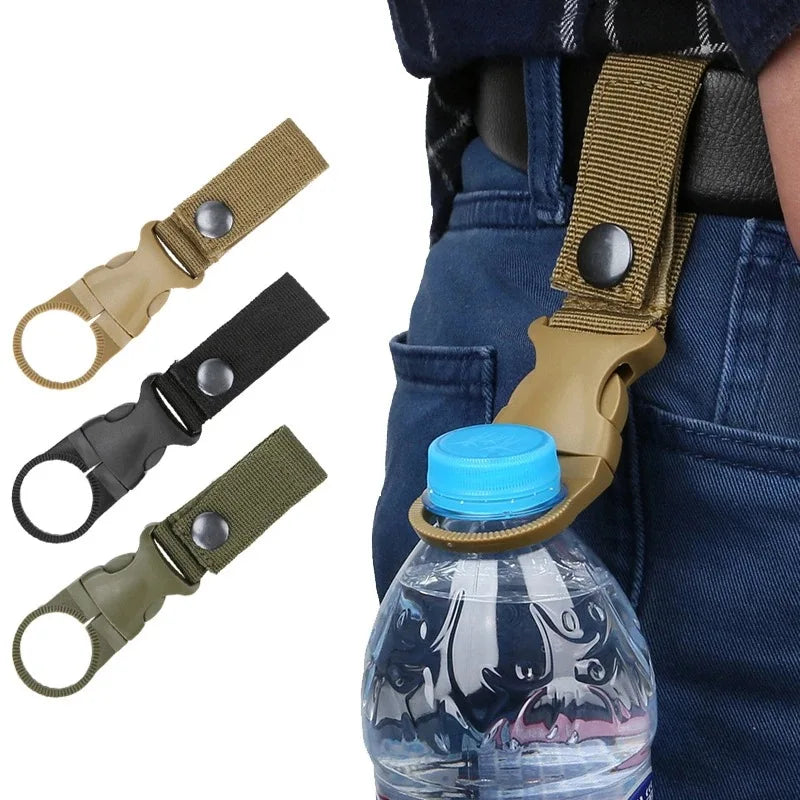 14/2/1pcs Portable Webbing Buckle Hook Water Bottle Clip Durable Nylon With Safety Multi-Color Buckle For Camping Hunting Sports