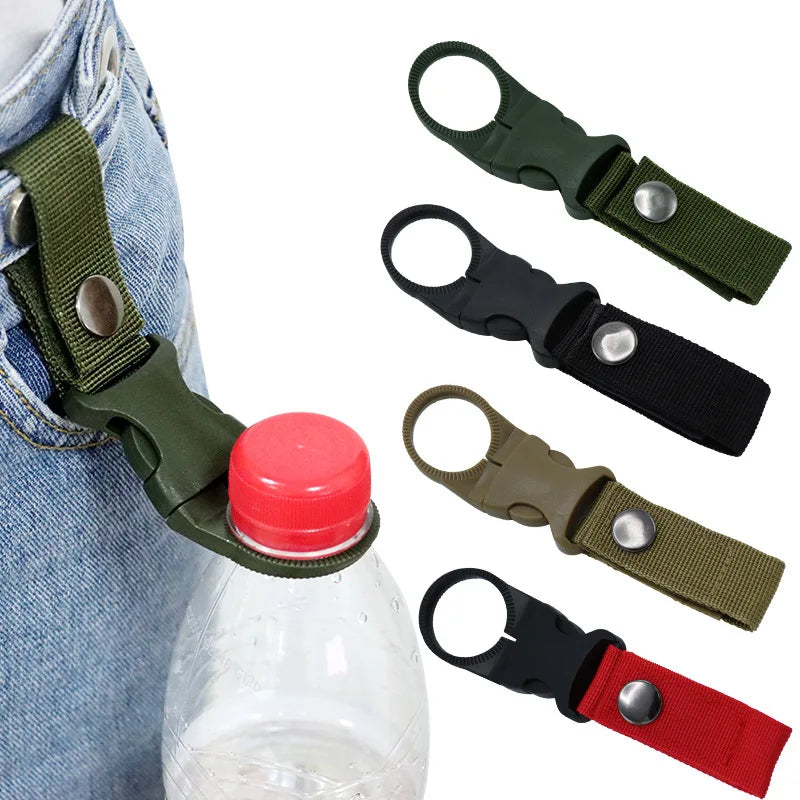 14/2/1pcs Portable Webbing Buckle Hook Water Bottle Clip Durable Nylon With Safety Multi-Color Buckle For Camping Hunting Sports