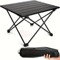 1pcSmall Portable Folding Stainless Steel Multifunctional Outdoor Camping Side Table for Beach Picnic BBQ Hiking Boating Cooking