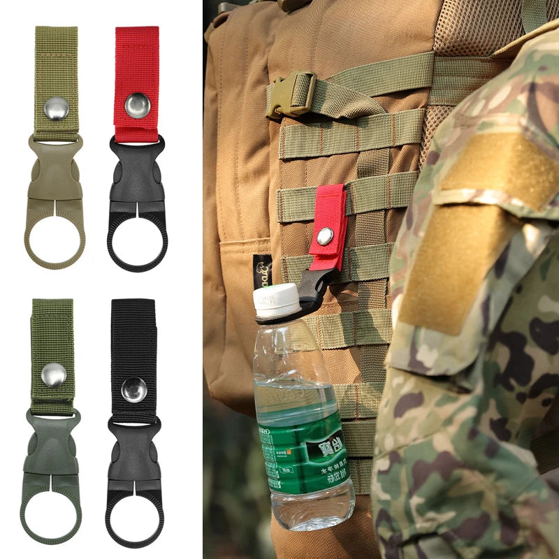 14/2/1pcs Portable Webbing Buckle Hook Water Bottle Clip Durable Nylon With Safety Multi-Color Buckle For Camping Hunting Sports