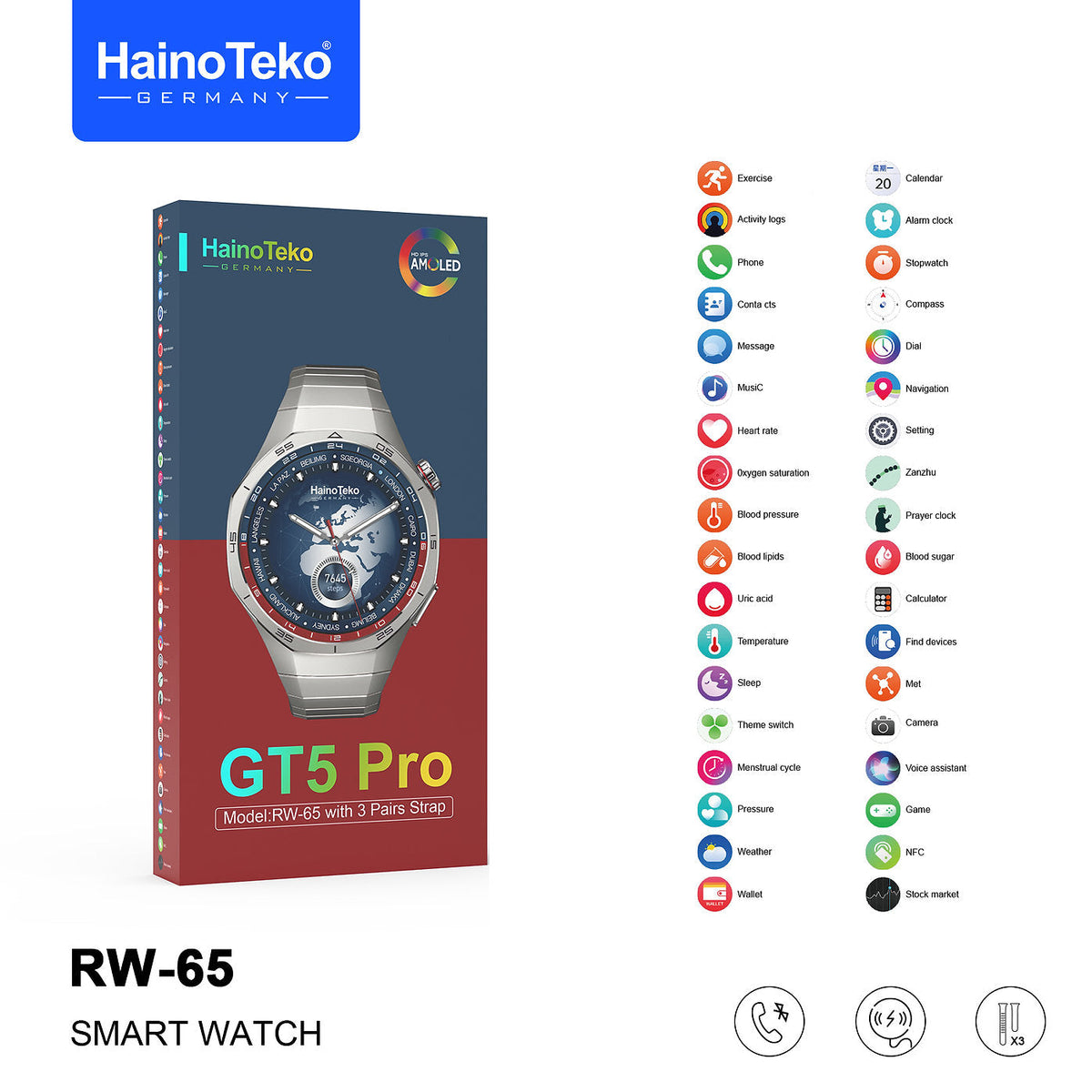 HainoTeko GT5 Pro RW-65 Smartwatch
