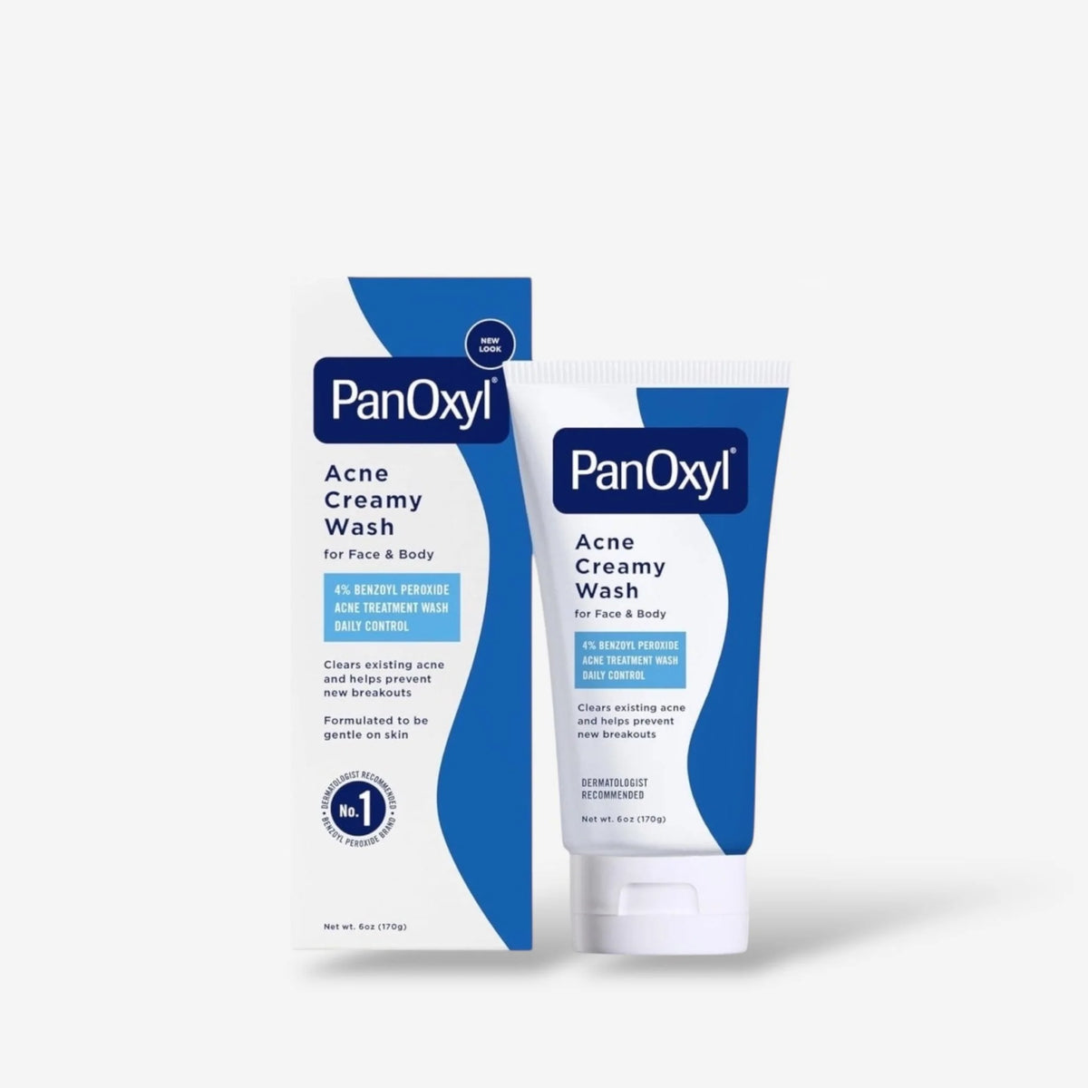 PanOxyl Acne Creamy Wash for Face & Body 4% BENZOYL PEROXIDE ACNE TREATMENT WASH DAILY CONTROL