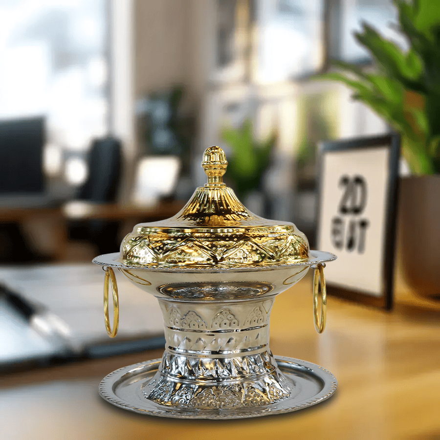 MH062-DATE BOWL SILVER-20CM